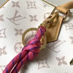 White Floral Pink-Trim Handbag