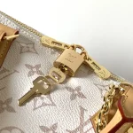 White Floral Pink-Trim Handbag