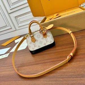 White Monogram Mini Shell Bag