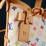 White Multicolor Monogram Hobo