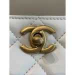 White Quilted Chain Shoulder Bag