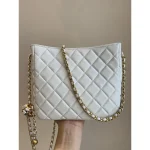 White Quilted Chain Shoulder Bag