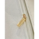 White Quilted Top-Handle Flap Bag