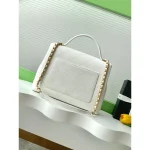 White Top-Handle Flap Bag