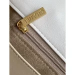 White Top-Handle Flap Bag