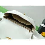 White Top-Handle Flap Bag