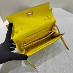 Yellow Leather Long Wallet